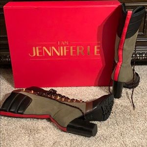 I AM JENNIFER LE Driftwood Lace up Boots